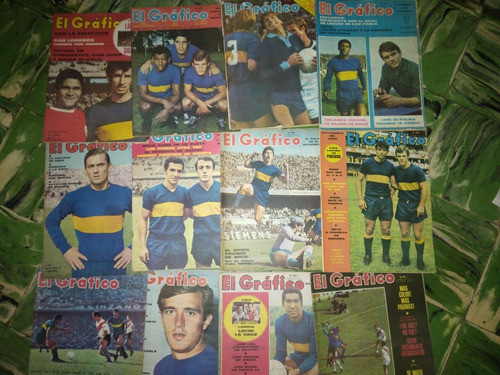 Lote 12 Revistas ** El Grafico * Boca Juniors - Años 1968/69 0