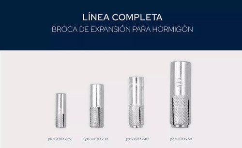 Broca Anclaje Metálico De Expansión Bremen 3/8 Bremen X20u 1