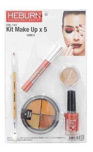 Heburn Set De Maquillaje Profesional Ojos Labios Uñas 1103 5 0