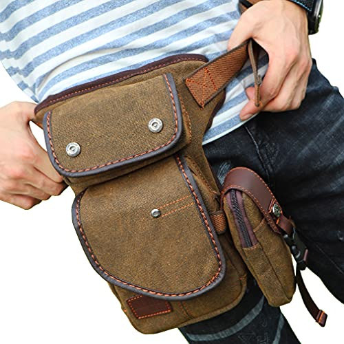 Bolso De Pierna De Lona Para Viajes Senderismo. Celeste 15 1