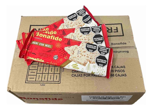 Turron De Maní Con Miel Bonafide X 100 Gramos Caja X 40 Unid 0