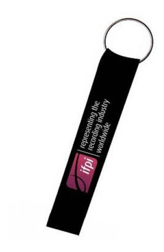 100 Llaveros Tela Simple Con Logo 0