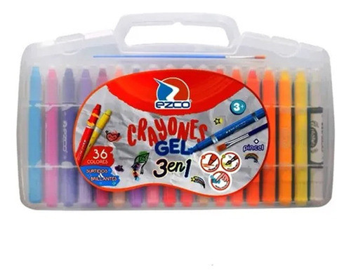 Crayones De Gel Acuarelables 3 En 1 - Valija X36u - Ezco 0