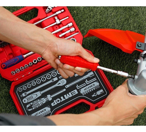 Juego De Tubos 46pzas 1/4 Puntas Emtop Profesional 1