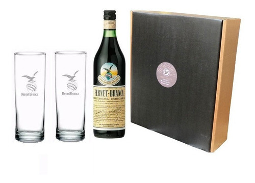 Box Fernet Branca 750ml + 2 Vasos Branca - Ayres Cuyanos- 0