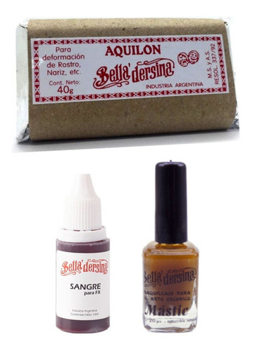 Kit Maquillaje Deformaciones Bella Dersina Halloween Sangre 0