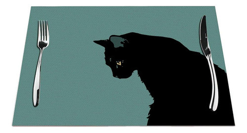 Juego De 4 Manteles Individuales Para Gatos, Manteles Indivi 0