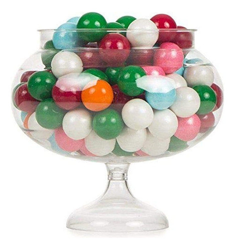 Amscan 1 Count 614 Round Plastic Pedestal Plastic Jar Short 0
