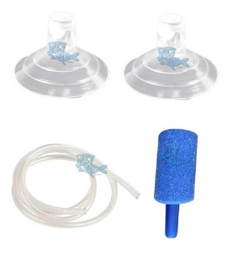 Combo Para Aireador 2 Ventosas 1 Piedra Difusora 2m Manguera 0