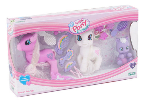 The Sweet Pony Family Luminoso Con Accesorios Rosa 0