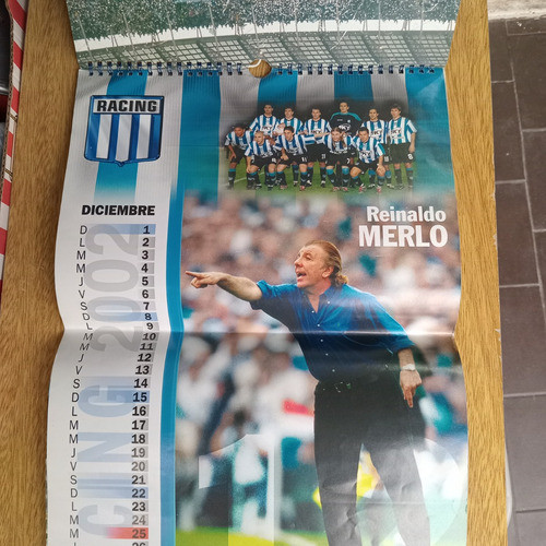 Calendario Racing Club Campeon La Academia Año 2002 Muy Buen 1