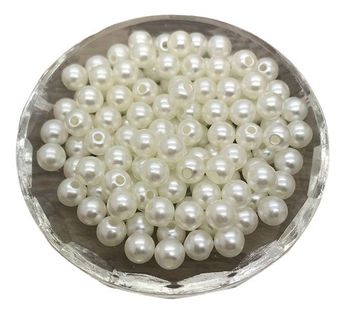 Perlas De Plástico Natural 8mm/ 100 Gramos 0