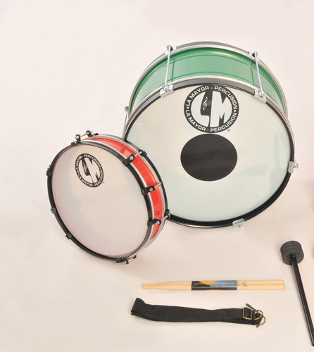 Combo Bombo 24  + Redoblante 14  Con Accesorios 1