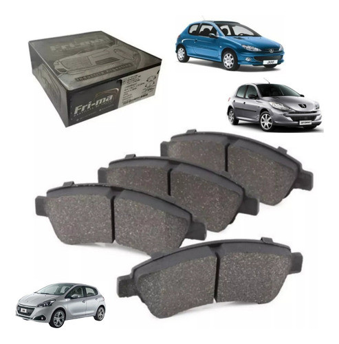 Pastillas Freno Para Peugeot 206 207 208 Delantera 0