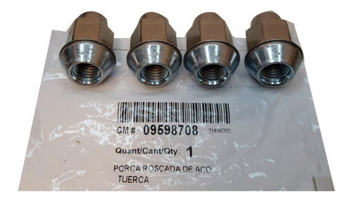 Kit X 4 Tuerca Rueda Orig Chevrolet Cruze S-10 2012 En Ad 0