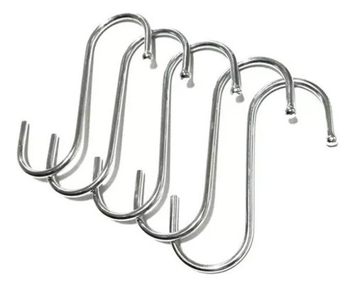 100 Ganchos S Cromados Para Colgar Jeans Y Productos 0
