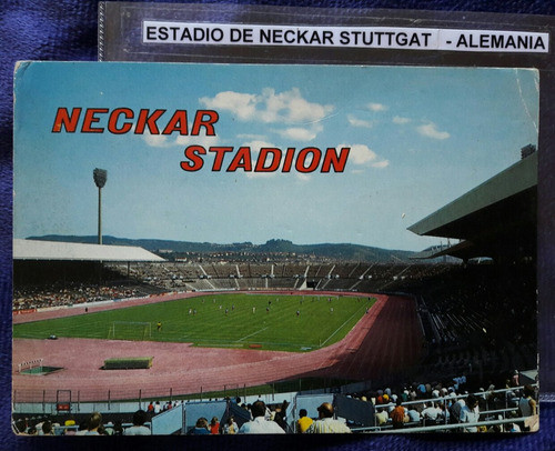 Antigua Postal Estadio De Neckar Stuttgat Alemania 0