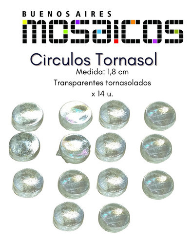Circulos Tornasol X 14u. Para Mosaiquismo. Diametro 18 Mm 1