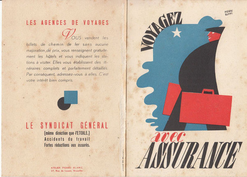 Brochure Art Deco Años 30 Publicidad Seguros Belgica Vintage 0