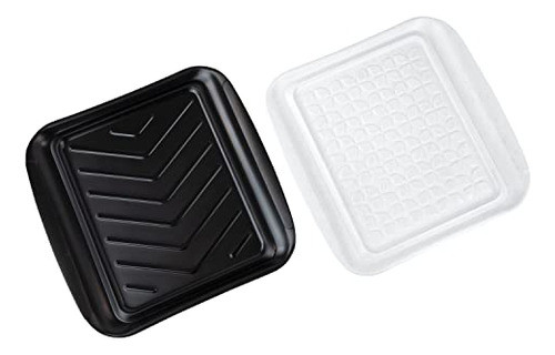 Bandejas Barbacoa Tovolo, Set 2, Tamaño Mediano, Negro/blanc 1