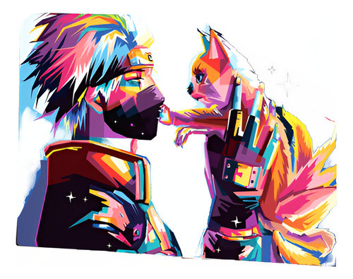 Cuadro Naruto,hatake Kakashi 03 40x53 Mdf Memoestampados 0