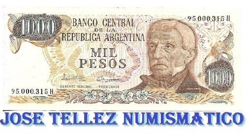 Bottero 2459 1000 Pesos Ley 18188 Serie H C/romb Ex- Palermo 0