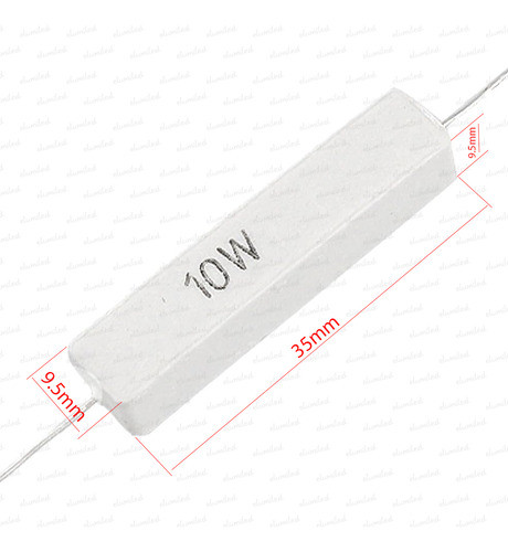 Resistencia Ceramica Cementada 10w 390 Ohm 390r 390e X10 1