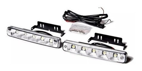 Faro Led Rectangular Auxiliar 5 Led 12v Moto 4x4 Off Road X2 0