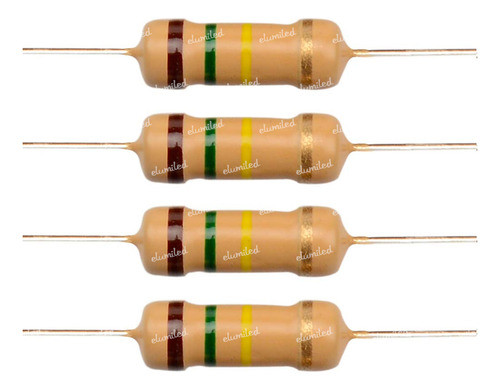50 Resistencias 1w 150000 Ohms 150k Carbon 5% Carbon 0