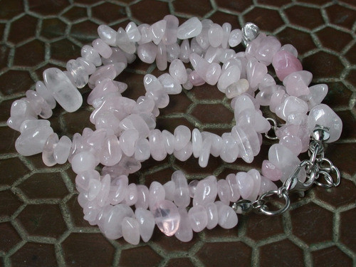 Hermoso Collar Piedra Cuarzo Rosa Legitimo Sup Luli Precio 1
