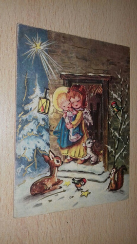 Antigua Postal Troquelada Navidad Año 1977 1