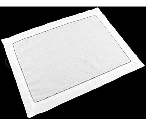 Cleverdelights 6 Pack Manteles Individuales De Lino Blanco D 0
