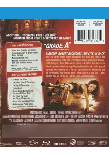 Blu-ray Planet Terror / Extended & Unrated Edition 1