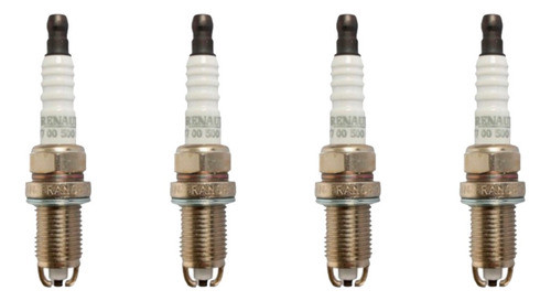 Kit X 4 Juego Bujia Renault Logan K4m 1.6 16v 2 Electrodos 0