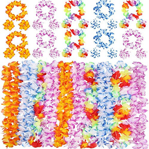 Innocheer 40 Piezas Leis Hawaianos, Suministros Para Fiestas 0