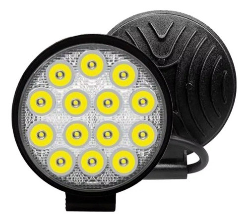 Faro Redondo Auxiliar 14 Led 42w 12v 24v Utv 4x4 Camioneta 0