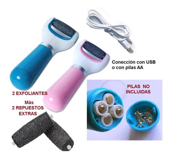2 Exfoliante Pédico Pulidor Talon Pie Dureza Lima C/ Repuest 1