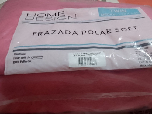 Manta Polar Soft Home Design Rosa Y Azul 0
