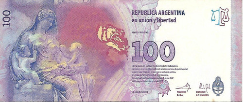 Bottero 4308 $ 100 Evita Serie H Ex+ Palermo 1