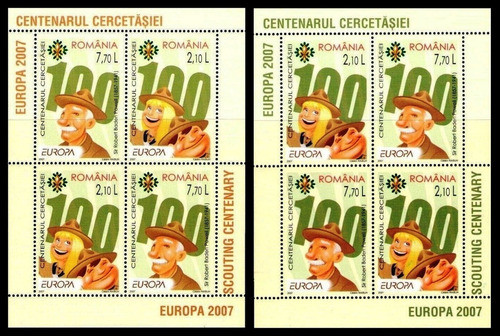 Tema Europa, Scoutismo - Rumania 2007 - Hojitas Mint (1 + 2) 0