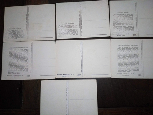 Lote De 11 Postales * Musicos - Ricordi Americana - Bs As. 1