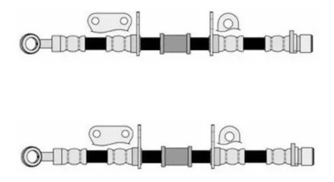 X2 Flexibles De Freno Delantero Honda Accord 1