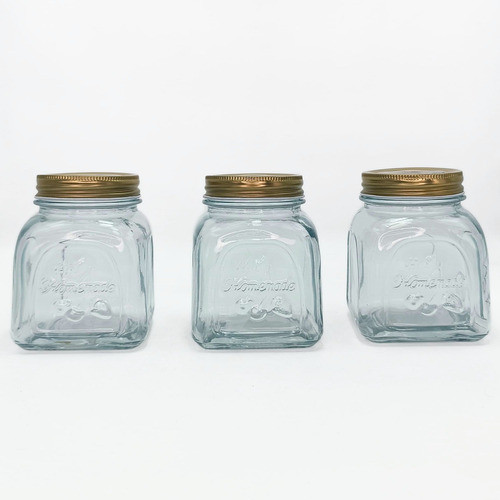 Frasco Con Tapa Dorada 600ml Kit X3 Unidades Goldsky Bazar 0