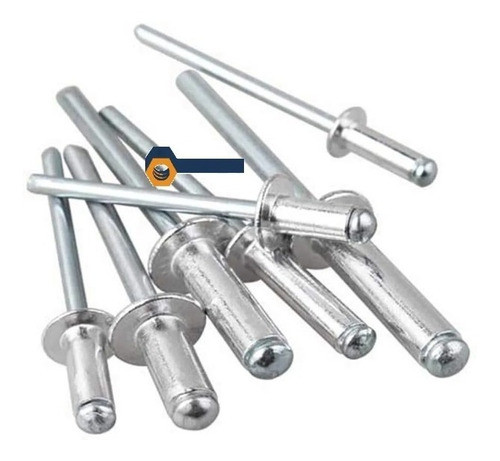 Remache Pop Rapidos Aluminio 5x14 X500un Ribot 0