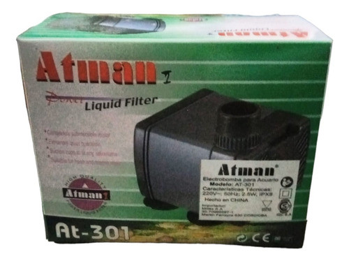 Bomba De Agua Atman At-301 Estanque Pecera Fuentes 300l/h 0