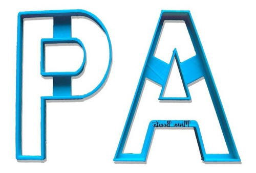 Letras P Y A Cortantes Fondant Cookies Moldes Pa 0