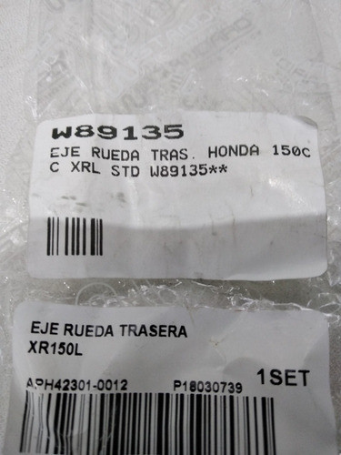 Eje De Rueda Trasero Honda Xrl 125 Xr 150 17 Mm X 26 Cm 1