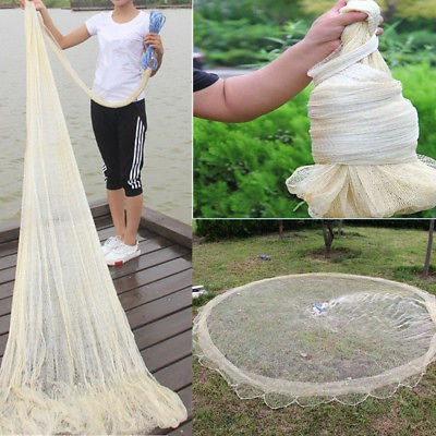 10ft 3x4m Red De Pesca Nylon Monofilamento De Malla Fácil Ti 0