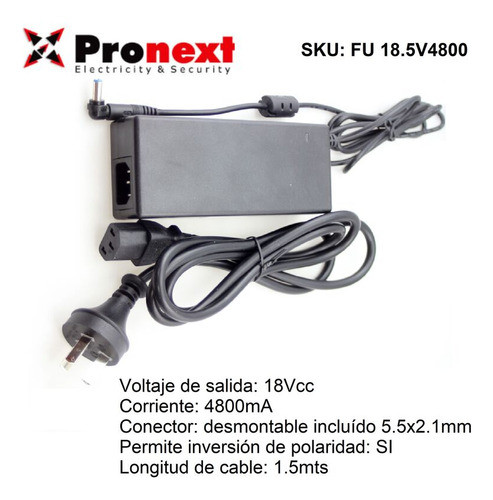 Fuente Cargador Para Notebook 18.5v 90wt Pin Intercambiables 1