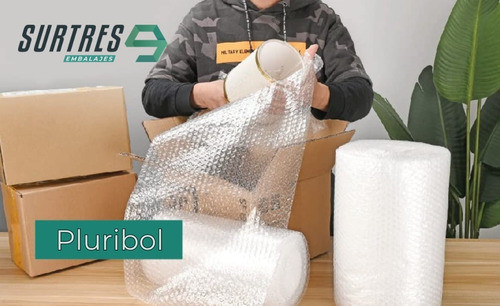 Rollo Papel Globitos Burbujas Pluribol 1 Mt X 50 Mts X 2 Uni 1